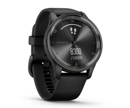 Смарт-часы Garmin Vivomove Trend Slate S. Steel Bezel with Black Case and S. Band (010-02665-00)