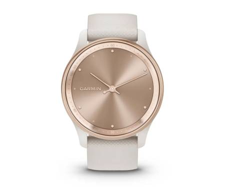 Смарт-часы Garmin Vivomove Trend Peach Gold S. Steel Bezel w. Ivory Case and S. Band (010-02665-01)