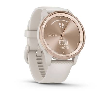 Смарт-часы Garmin Vivomove Trend Peach Gold S. Steel Bezel w. Ivory Case and S. Band (010-02665-01)