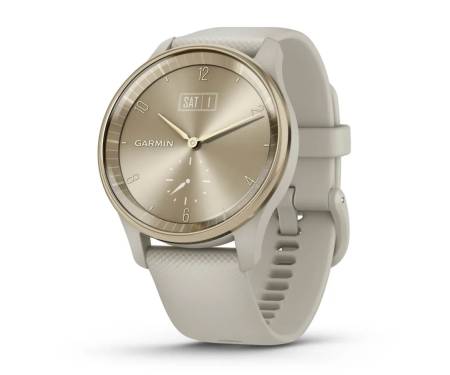 Смарт-часы Garmin Vivomove Trend Cream Gold S. Steel Bezel w. F. Gray Case and S. Band (010-02665-02)