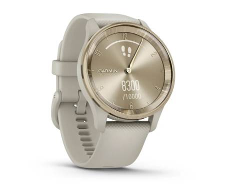 Смарт-часы Garmin Vivomove Trend Cream Gold S. Steel Bezel w. F. Gray Case and S. Band (010-02665-02)