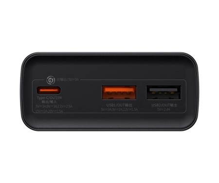 Power Bank Baseus Adaman Metal Digital Display 20000 mAh 30W black (PPAD030001)