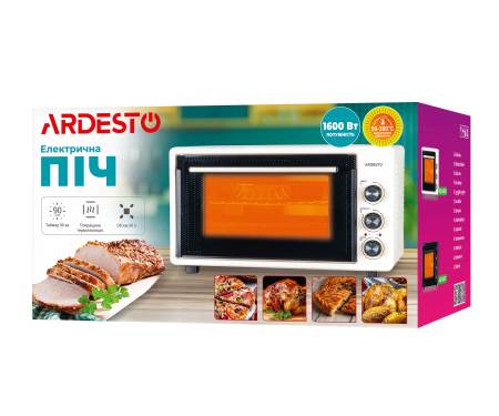 ARDESTO Електрична міні-піч MEO-S50GB - 1600Вт/50 л./гриль/рожен/таймер/чорний