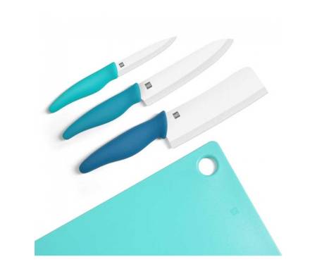 Набор ножей с разделочной доской Xiaomi Ceramic Knife Cutting Board Set 4in1 (HU0020)