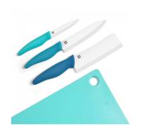 Набор ножей с разделочной доской Xiaomi Ceramic Knife Cutting Board Set 4in1 (HU0020)
