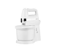 ARDESTO Миксер с чашей Ardesto KSTM-500W - 500Вт/5 скор.+турбо/ 2 венчика/2 крючка/белый