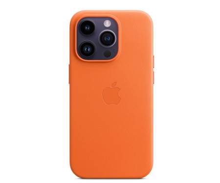 Чехол для Apple iPhone 14 Pro Leather Case with MagSafe – Orange (MPPL3) 1