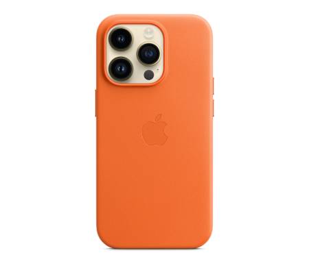 Чехол для Apple iPhone 14 Pro Leather Case with MagSafe – Orange (MPPL3) 2