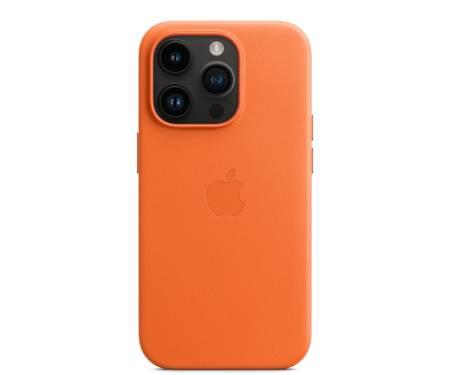 Чехол для Apple iPhone 14 Pro Leather Case with MagSafe – Orange (MPPL3) 4