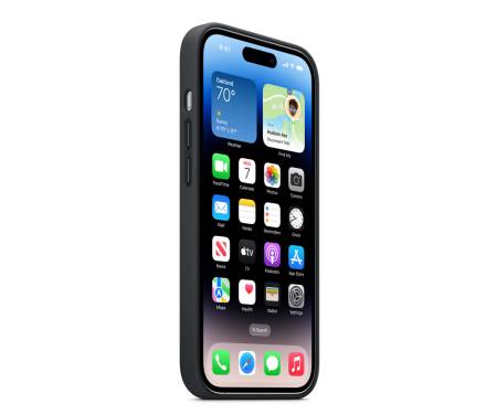 Чохол для Apple iPhone 14 Pro Leather Case with MagSafe – Midnight (MPPG3) 6