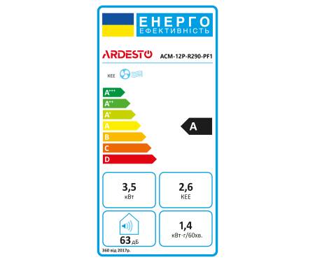 ARDESTO Кондиционер мобильный ACM-12P-R290-PF1, 35 м2, R290
