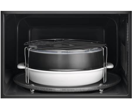 Electrolux Мікрохвильова піч 25л, мех. керування, 900Вт, гриль, дисплей, інвертор, титан