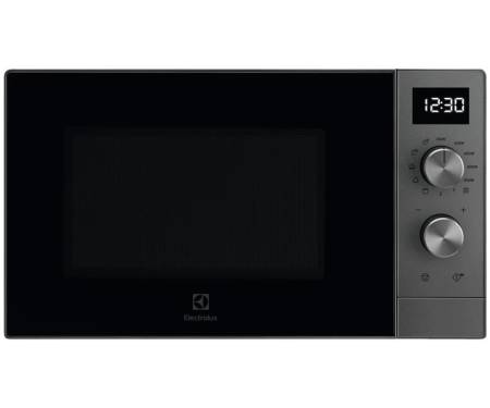 Electrolux Мікрохвильова піч 25л, мех. керування, 900Вт, гриль, дисплей, інвертор, титан