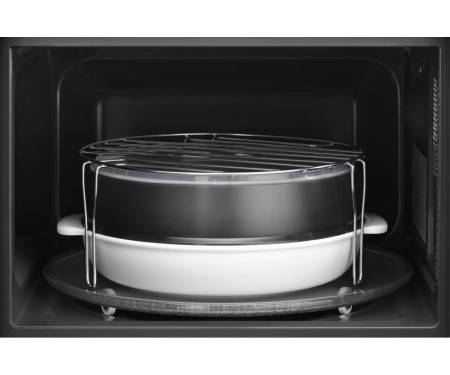 Electrolux Мікрохвильова піч 25л, мех. керування, 900Вт, гриль, дисплей, інвертор, чорний