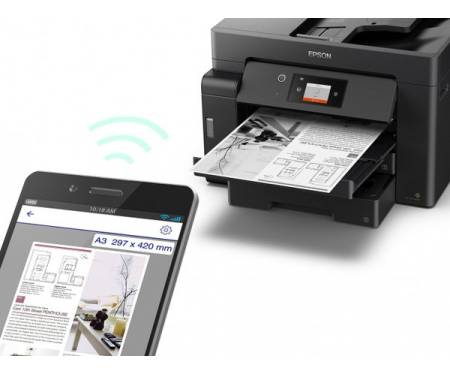 Epson МФУ ink mono A3 EcoTank M15140 32 ppm DADF Duplex USB Ethernet Wi-Fi Pigment