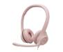 Наушники Logitech H390 USB Rose (981-001281)