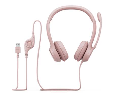 Наушники Logitech H390 USB Rose (981-001281)