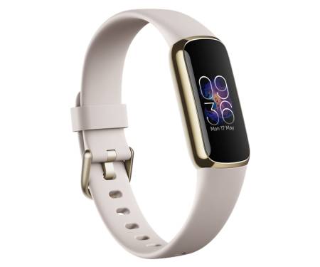 Фитнес-браслет Fitbit Luxe Lunar White / Soft Gold Stainless Steel (FB422GLWT) 2