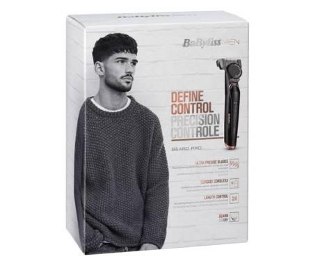 BaByliss Тример для стрижки бороды T885E, 1 насадка, футляр, черный