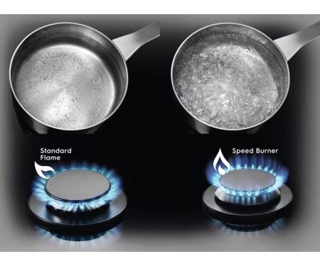 Electrolux Варочная поверхность газ на стекле, 60см, чугун, черный