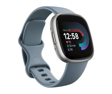 Смарт-часы Fitbit Versa 4 Waterfall Blue / Platinum Aluminum (FB523SRAG) 2