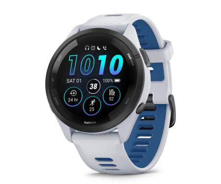 Смарт-годинник Garmin Forerunner 265 Black Bezel w. Whitestone Case and Whitestone/Tidal Blue S. Band (010-02810-01/11) 1