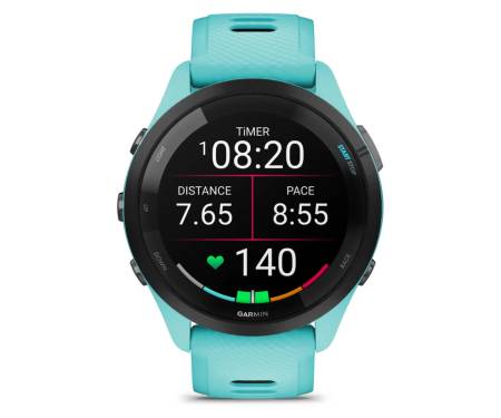 Смарт-часы Garmin Forerunner 265 Black Bezel w. Aqua Case and Aqua/Black Silicone Band (010-02810-02/12) 2