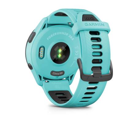 Смарт-часы Garmin Forerunner 265 Black Bezel w. Aqua Case and Aqua/Black Silicone Band (010-02810-02/12) 4