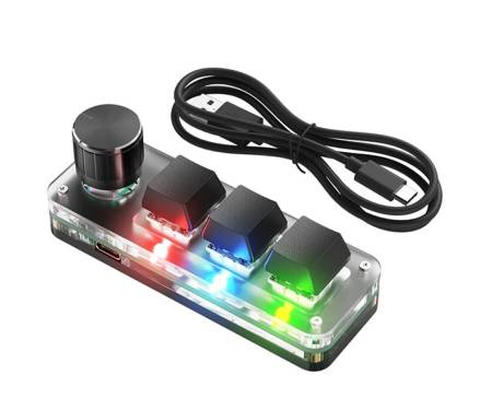 Клавиатура Macropad Macro RGB Mini Knob Red Switch 3 Keys 1