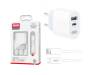 Сетевое зарядное устройство XO L97 A+C dual port Home charger with Lightning cable (NB177) White