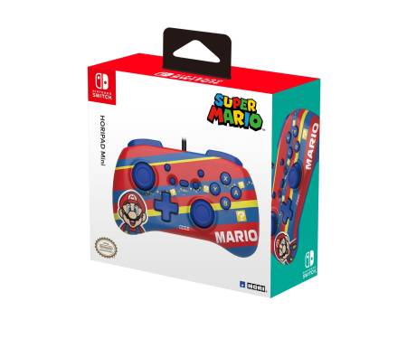 Hori Геймпад проводной Horipad Mini (Mario) для Nintendo Switch, Red/Blue