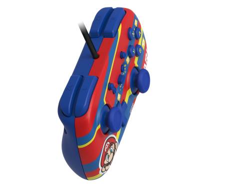 Hori Геймпад проводной Horipad Mini (Mario) для Nintendo Switch, Red/Blue