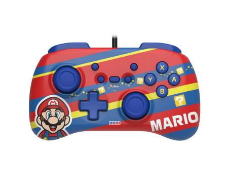 Hori Геймпад проводной Horipad Mini (Mario) для Nintendo Switch, Red/Blue