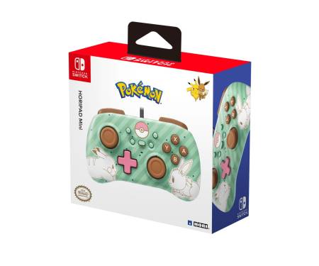 Hori Геймпад проводной Horipad Mini (Pikachu & Eevee) для Nintendo Switch, Green