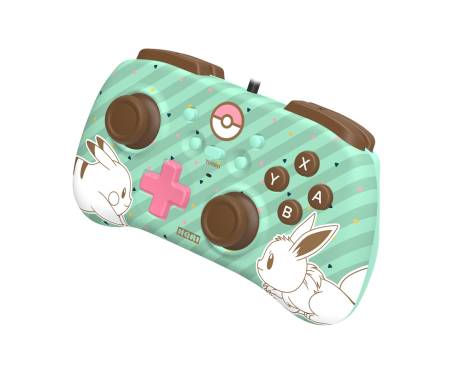 Hori Геймпад проводной Horipad Mini (Pikachu & Eevee) для Nintendo Switch, Green