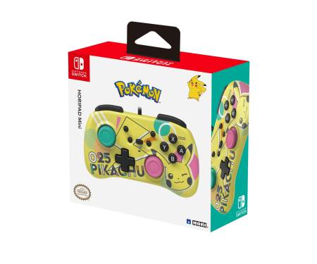 Hori Геймпад проводной Horipad Mini (Pikachu Pop) для Nintendo Switch, Yellow