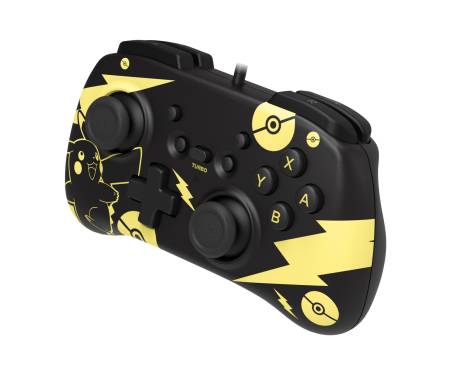 Hori Геймпад проводной Horipad Mini (Pikachu) для Nintendo Switch, Black/Gold
