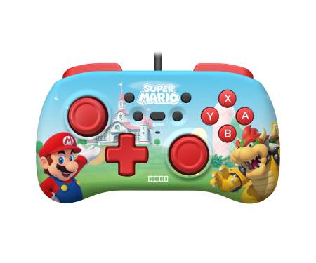 Hori Геймпад проводной Horipad Mini (Super Mario) для Nintendo Switch, Blue/Red