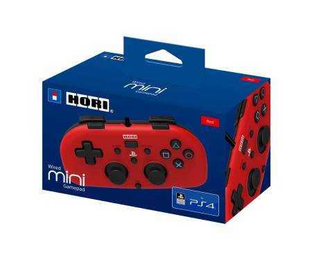 Hori Геймпад проводной Mini Gamepad для PS4, Red