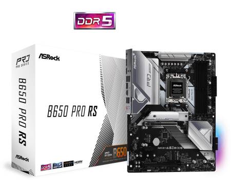 ASRock Материнская плата B650 PRO RS sAM5 B650 4xDDR5 HDMI DP ATX