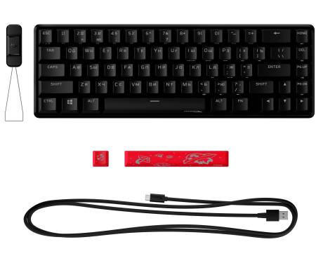 HyperX Клавиатура Alloy Origins 65 Red USB RGB ENG/RU, Black