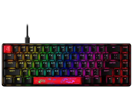 HyperX Клавиатура Alloy Origins 65 Red USB RGB ENG/RU, Black