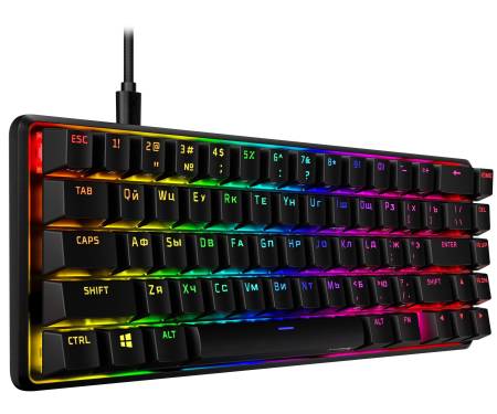 HyperX Клавиатура Alloy Origins 65 Red USB RGB ENG/RU, Black