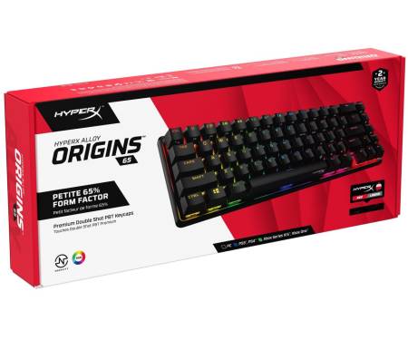 HyperX Клавиатура Alloy Origins 65 Red USB RGB ENG/RU, Black