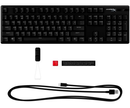 HyperX Клавиатура Alloy Origins Aqua USB RGB PBT ENG/RU, Black