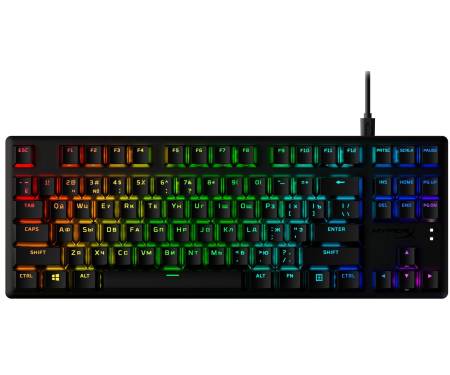 HyperX Клавиатура Alloy Origins Core PBT Aqua USB RGB ENG/RU Black