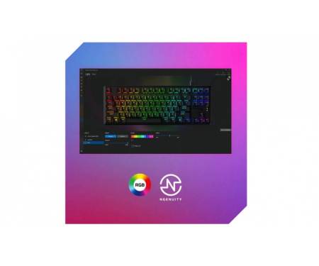 HyperX Клавиатура Alloy Origins Core PBT Aqua USB RGB ENG/RU Black