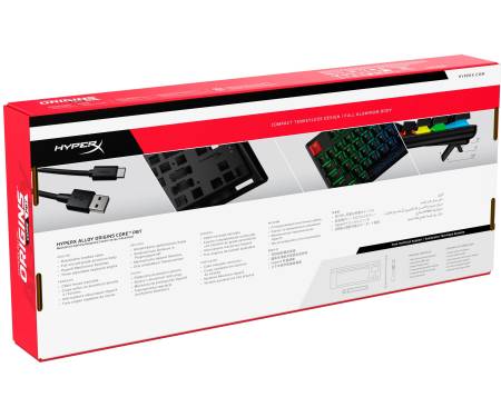 HyperX Клавиатура Alloy Origins Core PBT Aqua USB RGB ENG/RU Black