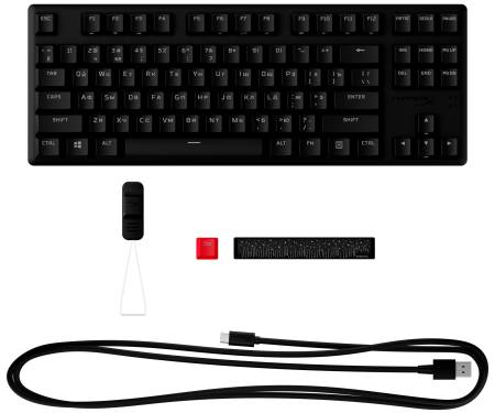 HyperX Клавиатура Alloy Origins Core PBT Aqua USB RGB ENG/RU Black