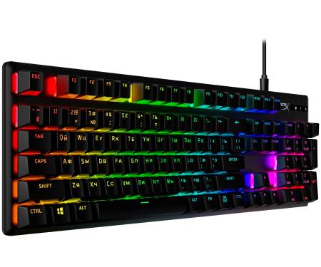 HyperX Клавиатура Alloy Origins Red USB RGB PBT ENG/RU, Black